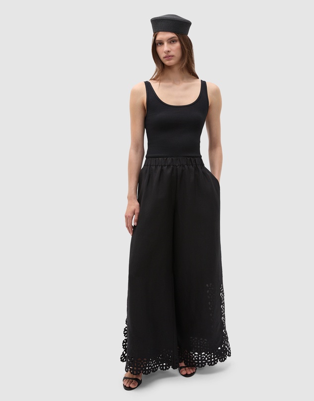 Seed Heritage - Linen Blend Cutwork Pant