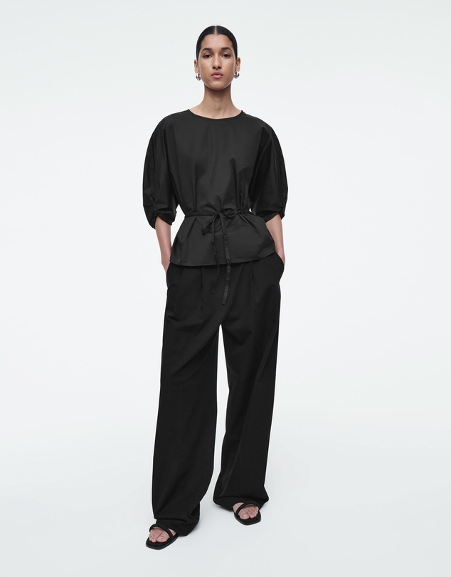 COS - Belted Puff-Sleeve Blouse
