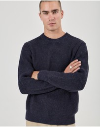 Rolla's - Fishermans Tweed Crew - Navy