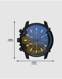 Diesel - Griffed Black Chronograph Watch