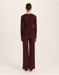 SABA - Coco Wool Ruched Long Sleeve Top