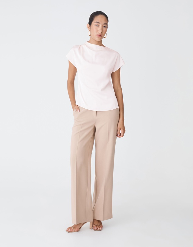 Forcast - Zafina Pleated Draped Top