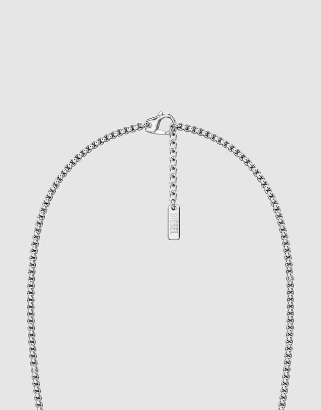 Diesel - D Logo Silver Necklace