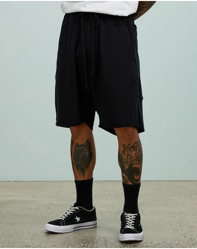 Surrounded By Ghosts - The Andesine Low Crotch French Terry Drawstring Shorts