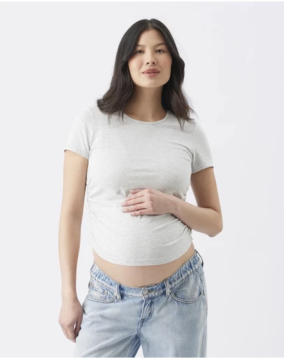 Ripe Maternity - Organic Cotton Ruched Tee