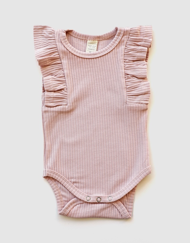 WITH LOVE FOR KIDS - Shimmy Wide Rib Tank Onesie - Babies