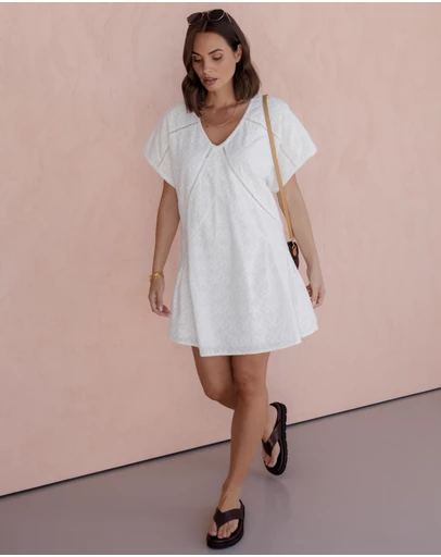 ALEXANDRA - Isaac Dress White