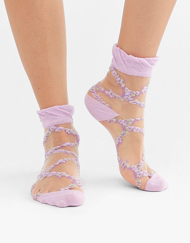 High Heel Jungle - Flower Trellis Sock