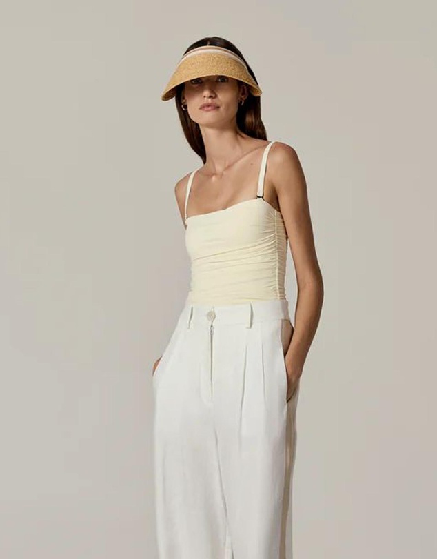 Helen Kaminski - Bianca 12 Raffia Stripe Visor