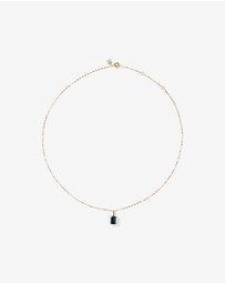 Michael Hill - Emerald Cut London Blue Topaz Gemstone Pendant Necklace in 10kt Yellow Gold