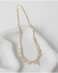 The White Collection - Courtney - Statement Gold Bridal Necklace