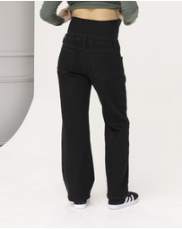 Angel Maternity - Over the Bump Relaxed Maternity Black Denim Jeans