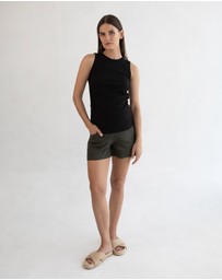 Soon Maternity - Nala Overbelly Linen Shorts