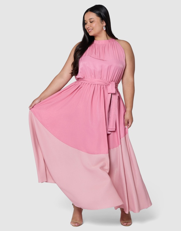 Pink Dusk by Curve Project - Tempted Maxi Dress