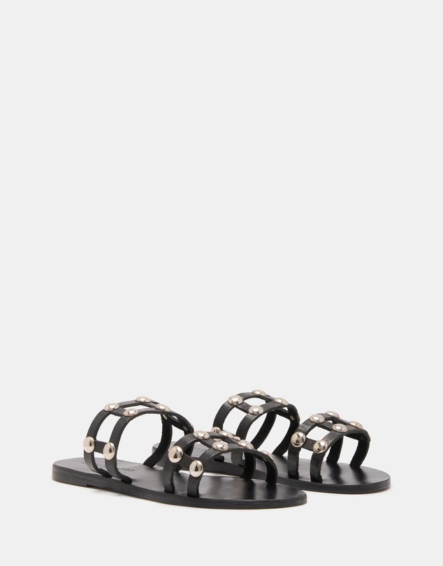 Just Because - Salacete Leather Flat Sandals