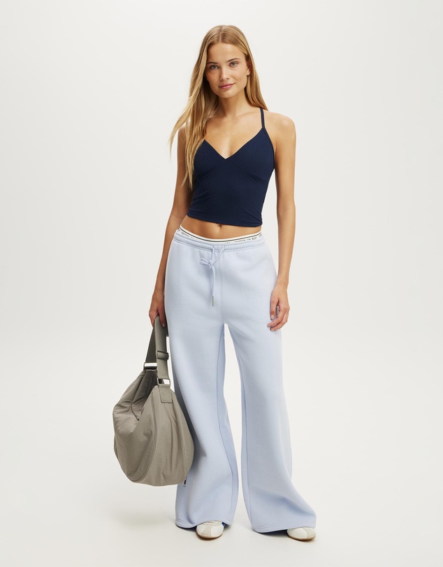 Cotton On Body Active - Plush Tie Waist Wide Leg Sweatpant