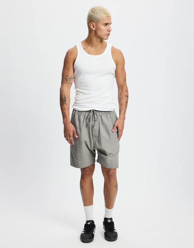 Surrounded By Ghosts - The Obsidian Linen Drawstring Shorts