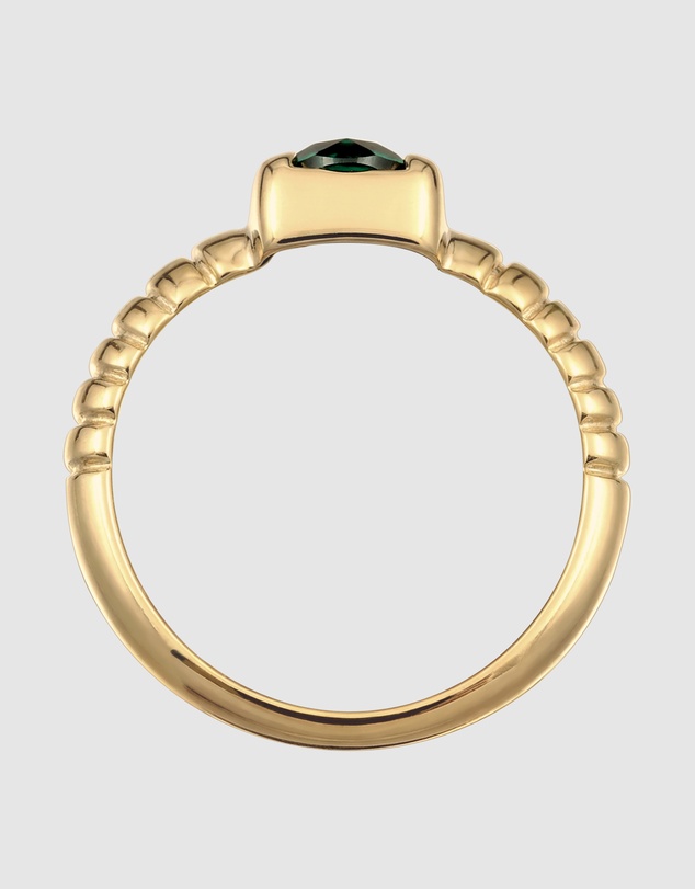 Elli Jewelry - Crystal Cocktail Ring in Gold-Plated 925 Silver