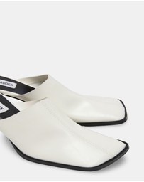 Steve Madden - Dempsey White Leather Heels