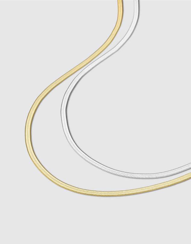 Rosefield - Snake Duotone Necklace and Bracelet Set