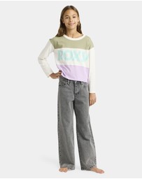 Roxy - Girls 4 to 16 Dawn Patrol Mid Lava Denim Jeans