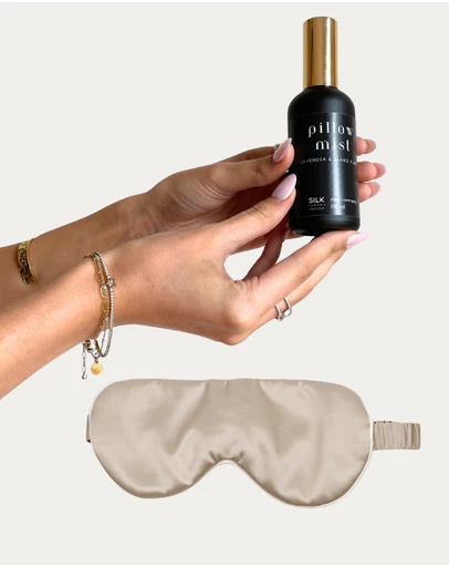SILK MAGNOLIA - Silk Eye Mask & Room Spray Gift Set
