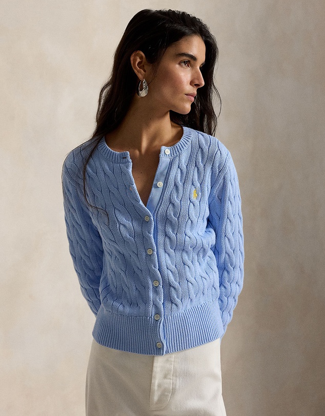 Polo Ralph Lauren - Cable-Knit Cotton Crewneck Cardigan
