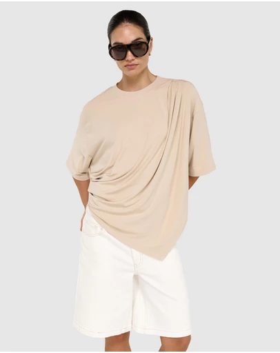 Staple the Label - Zelle Draped Oversized Tee
