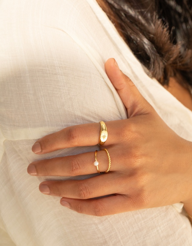 Mestige - True North Ring - 18K Gold Plated