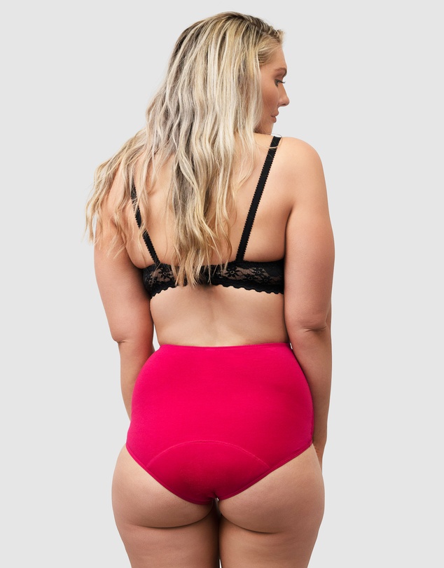 Naturana - Organic Cotton & Lace High Waist Period Underwear
