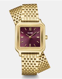 Cluse - Gracieuse Watch Double Steel, Wine, Gold Colour