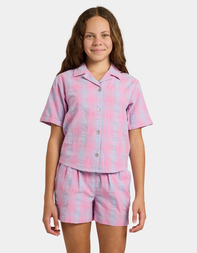 Roxy - Girls 8 to 16 Phoebe Check Woven Shorts