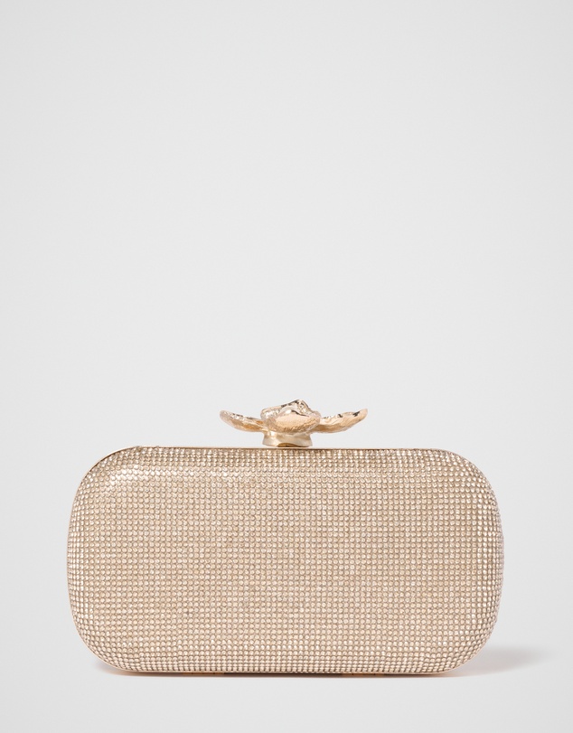 Forever New - Callie Flower Clasp Jewel Clutch Bag