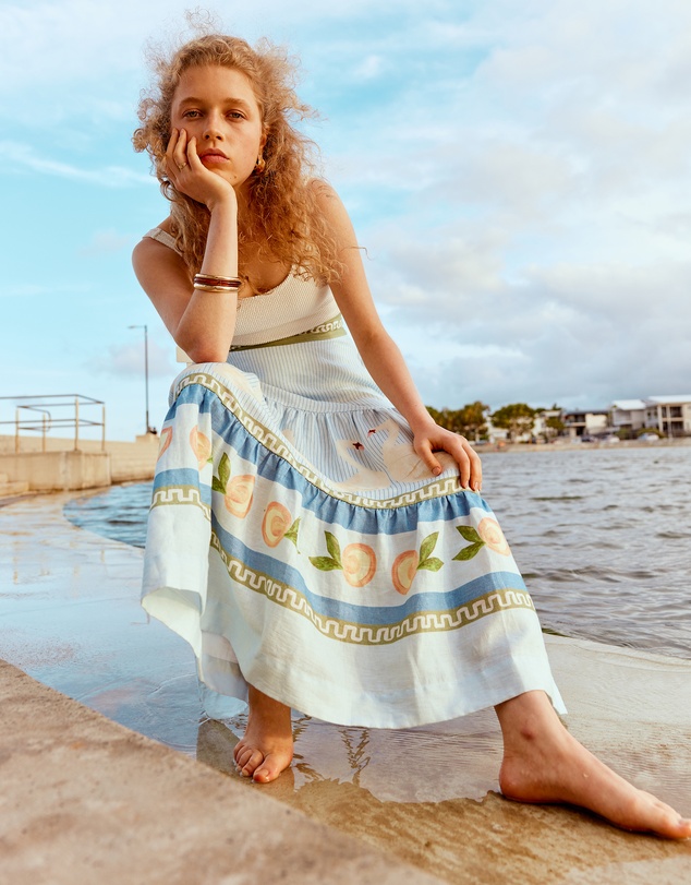 SMWR. by The Somewhere Co - Swan Lake Tiered Maxi Skirt