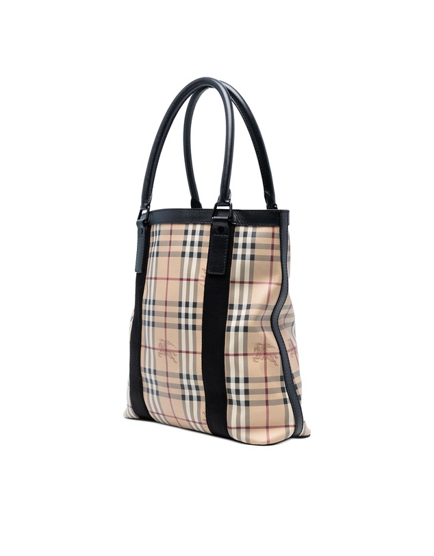 Pre-Loved by Azura Reborn - Pre-Loved Haymarket Check Coated Canvas Vertical Tote