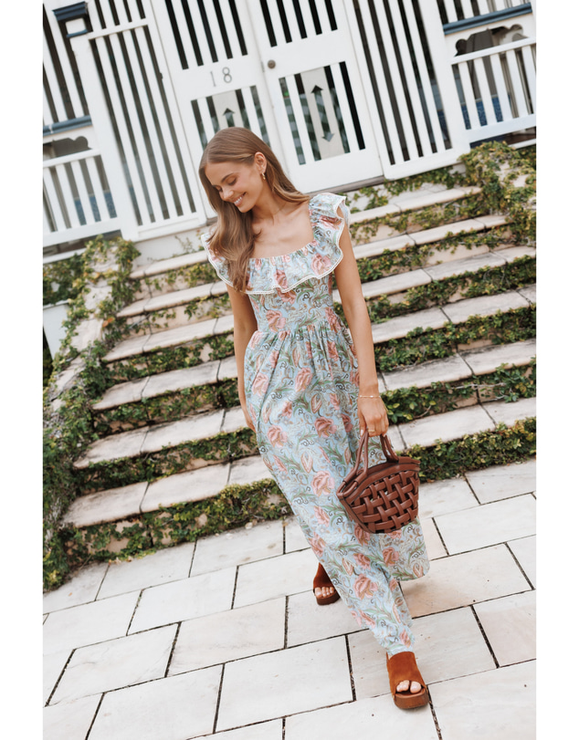 Petal & Pup - Pavani Maxi Dress - Blue Tapestry Floral