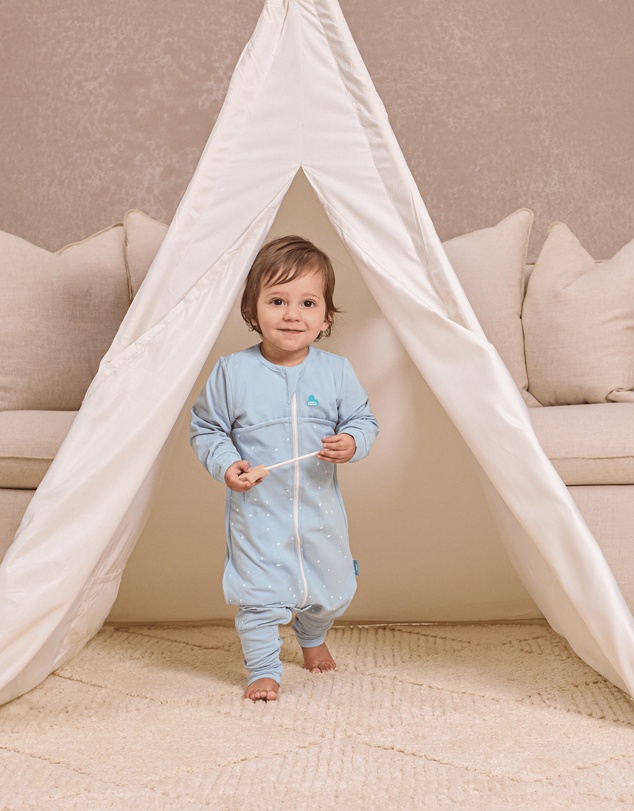 Love to Dream - Sleep Suit 1.0 TOG Stretch Cotton Twinkle Powder Blue