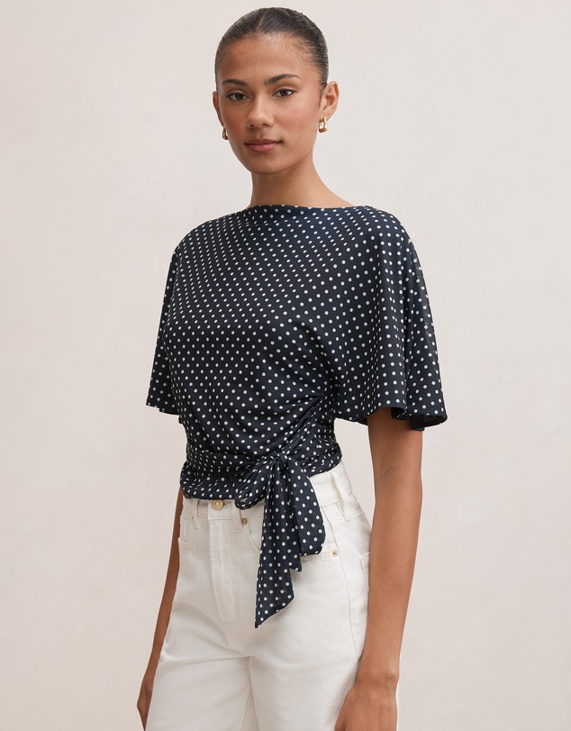 Forever New - Paige Flutter Sleeves Tie Back