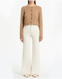 Carla Zampatti - Ecru Bootleg Denim Jeans