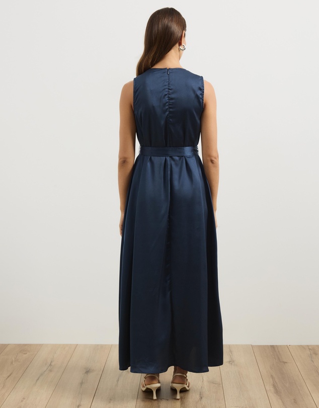 Atmos&Here - Juni Satin Sleeveless Midi Dress
