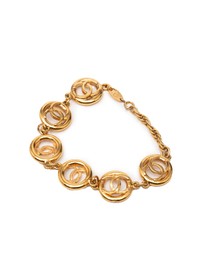 Pre-Loved by Azura Reborn - Pre-Loved CC Gold Plated Openwork Circle Charms Link Bracelet