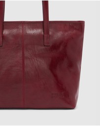 Florence - The Beatrice Red Leather Tote Laptop Bag