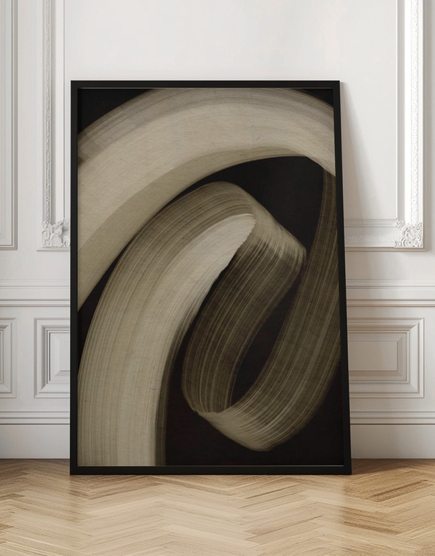 Olive et Oriel - Beige Strokes No 3 by Treechild Art Print