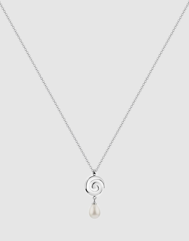 Elli Jewelry - Necklace Spiral Shell Pearl 925 Sterling Silver