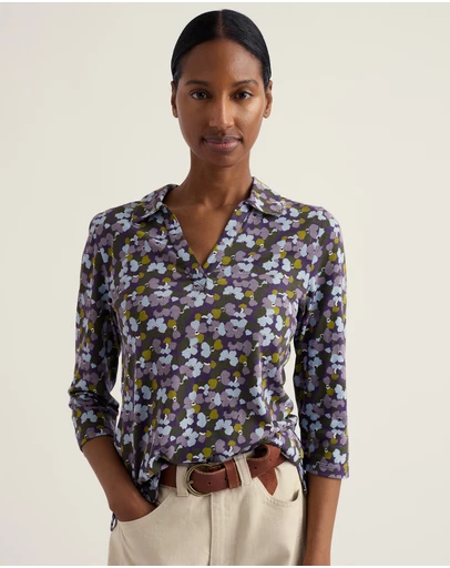 Seasalt - Seasalt Cornwall Multi Wavecrest Shirt in Organic Cotton Jersey