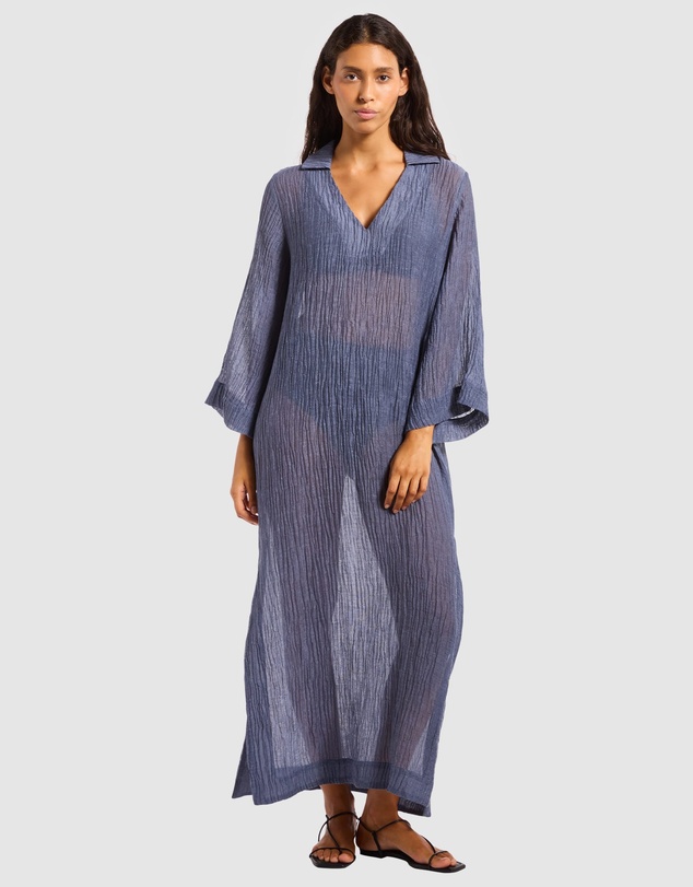 JETS - Wave Gauze Sheer Full Length Cover Up