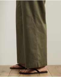 Atmos&Here Curvy - Clara Cotton Linen Tailored Pants