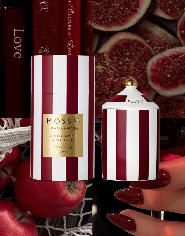 Moss St Fragrances - Juicy Apple & Wild Fig Ceramic Candle 360g