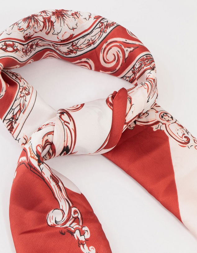 Lovisa - Red & White Regal Print Fabric Scarf