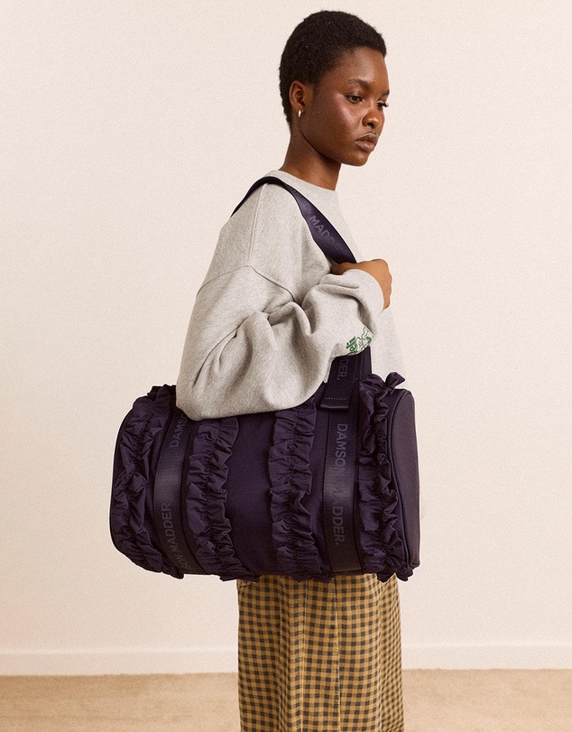Damson Madder - Brooke Frill Barrel Bag